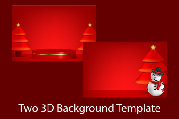 3D Christmas Copy Space Background