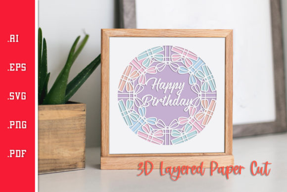 Birthday Gifts - 3D Layered Paper Cut