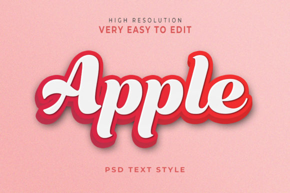 Elevating Visual Communication: The Strategic Value of the Apple 3D Text Style Effect PSD