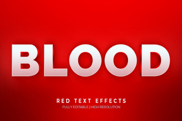 Red Blood 3d Text Effect Mockup for Impactful Design