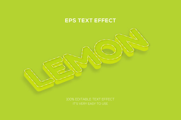 Text Effect Lemon 3d Text Effect: Elevate Your Designs with Instant EPS Vector Power