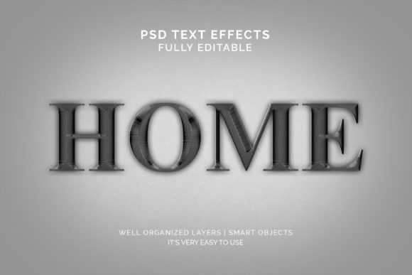 Text Effect - Metal 3D Text Effect PSD