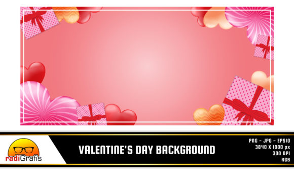 Valentine s Day Background 3D Heart Gift
