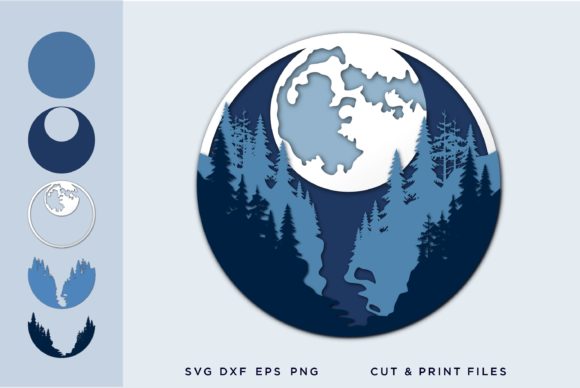 Wall Art 3D Pine Tree SVG Layered